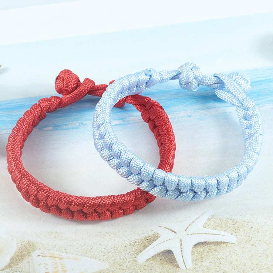 550 Paracord Rope Thread Knot Wrap Survival Bracelets Handmade Woven Braided Emergency Outdoor Multipurpose Women Men Jewelry