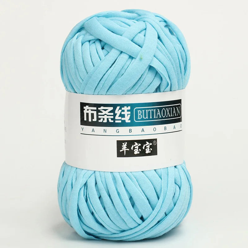 100g Tshirt Yarn Cloth Strip Crochet Thread Ball Hook Shoe Bag Cushion Floor Mat DIY Hand Woven Coarse Cloth Strip Thread