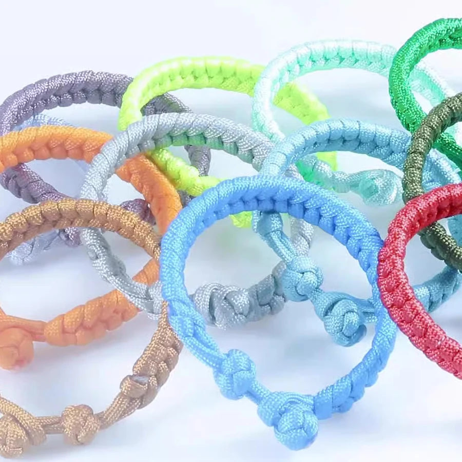 550 Paracord Rope Thread Knot Wrap Survival Bracelets Handmade Woven Braided Emergency Outdoor Multipurpose Women Men Jewelry