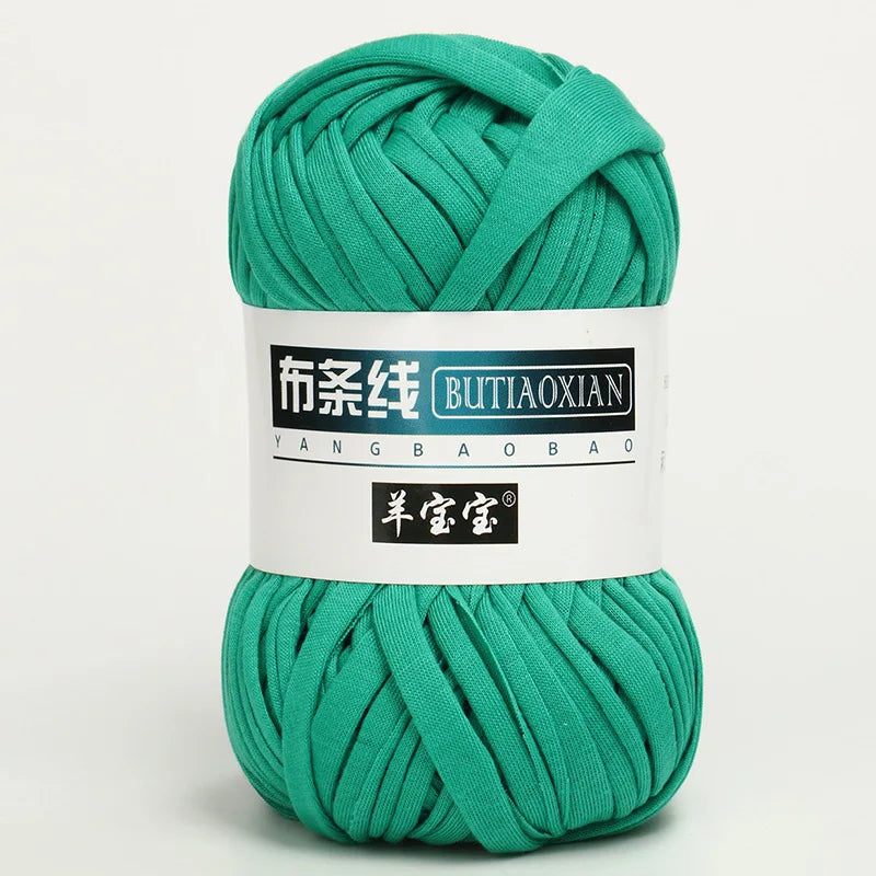 100g Tshirt Yarn Cloth Strip Crochet Thread Ball Hook Shoe Bag Cushion Floor Mat DIY Hand Woven Coarse Cloth Strip Thread