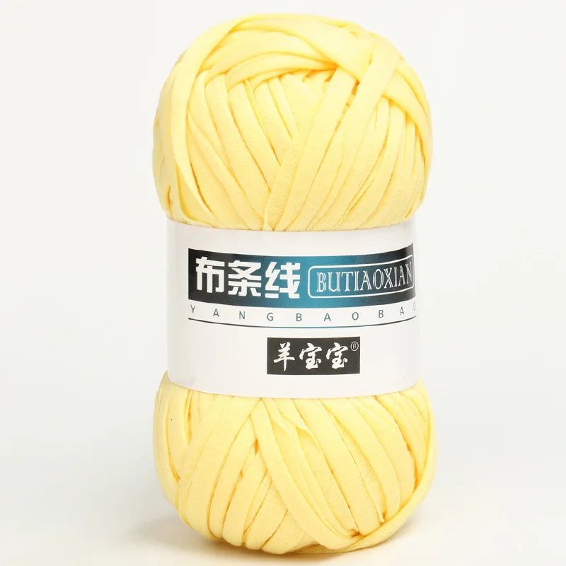 100g Tshirt Yarn Cloth Strip Crochet Thread Ball Hook Shoe Bag Cushion Floor Mat DIY Hand Woven Coarse Cloth Strip Thread