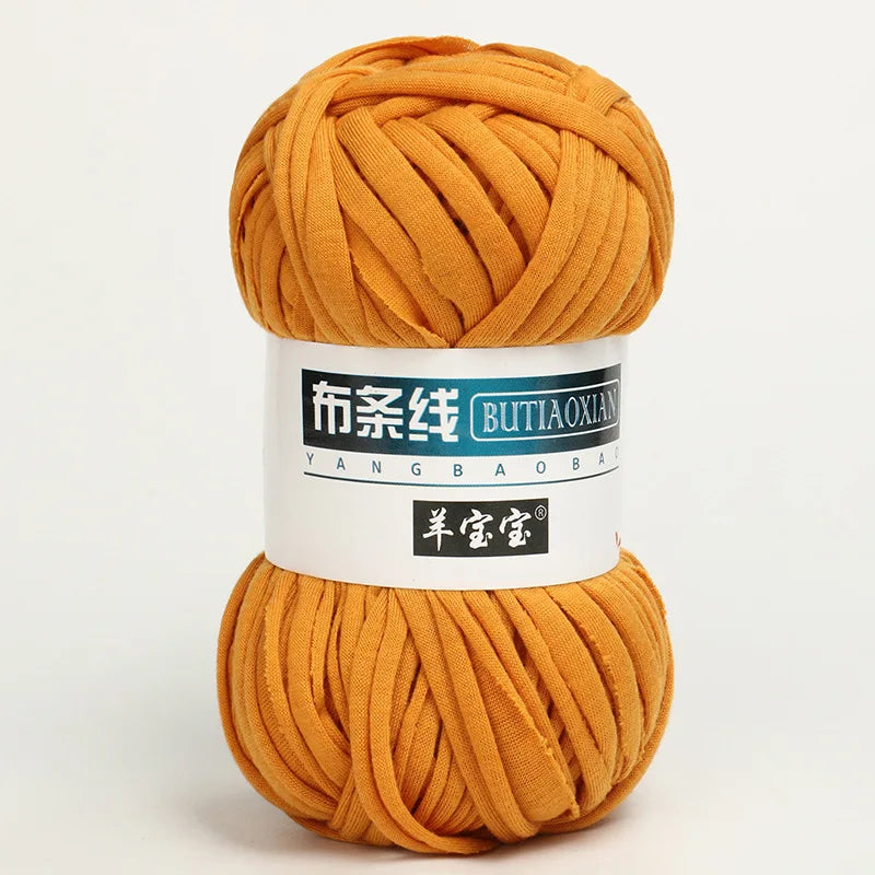 100g Tshirt Yarn Cloth Strip Crochet Thread Ball Hook Shoe Bag Cushion Floor Mat DIY Hand Woven Coarse Cloth Strip Thread