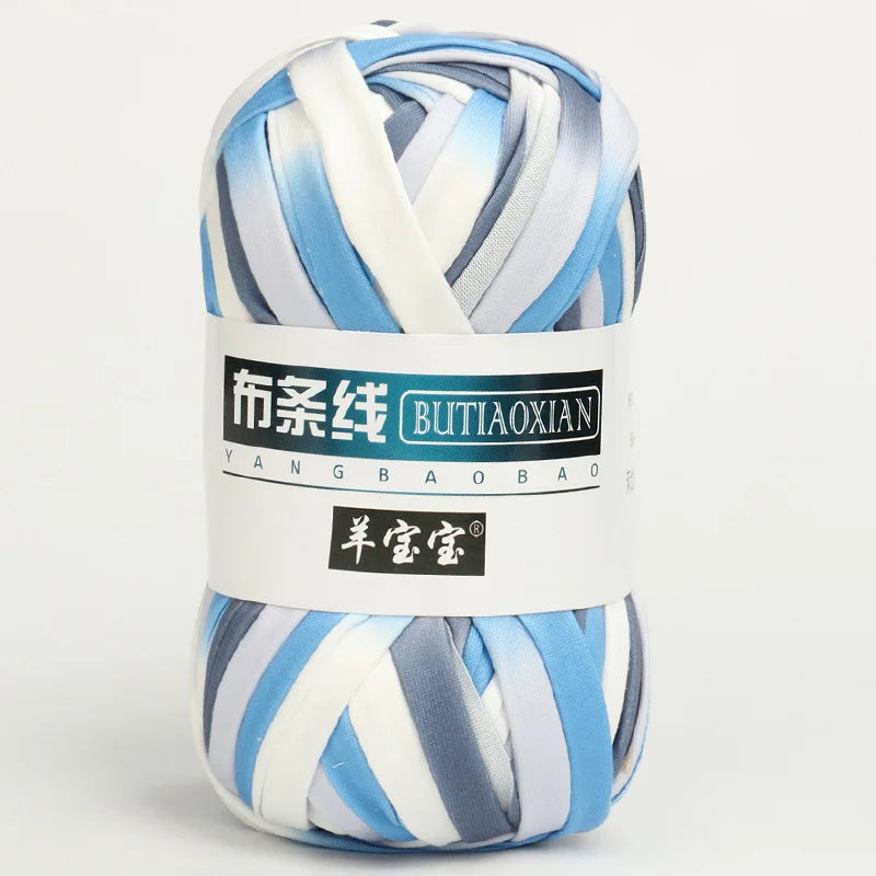 100g Tshirt Yarn Cloth Strip Crochet Thread Ball Hook Shoe Bag Cushion Floor Mat DIY Hand Woven Coarse Cloth Strip Thread