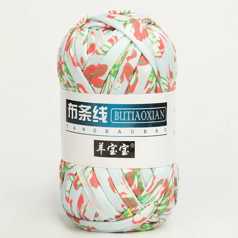 100g Tshirt Yarn Cloth Strip Crochet Thread Ball Hook Shoe Bag Cushion Floor Mat DIY Hand Woven Coarse Cloth Strip Thread