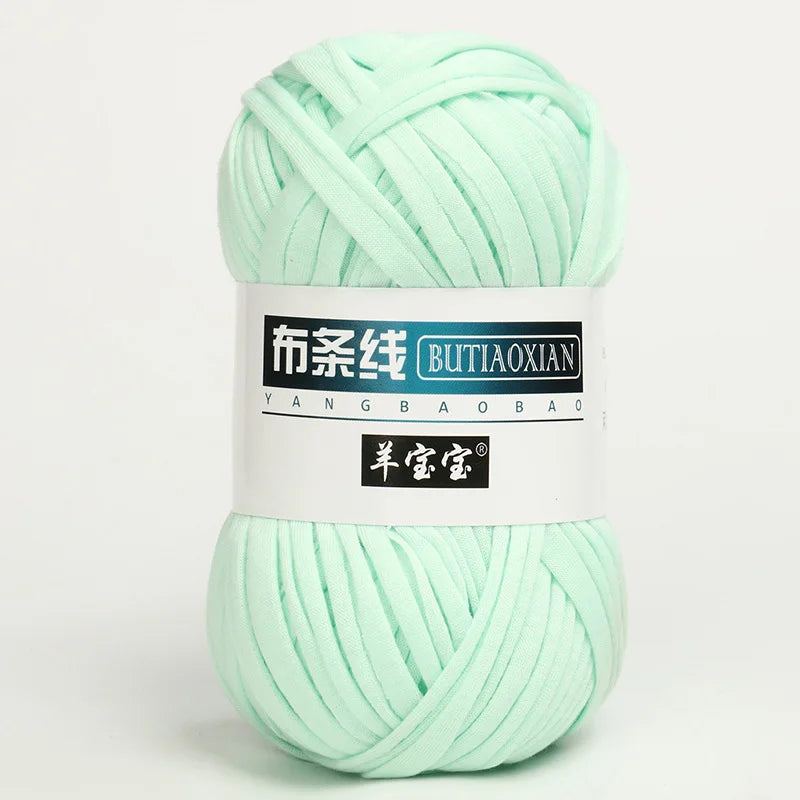 100g Tshirt Yarn Cloth Strip Crochet Thread Ball Hook Shoe Bag Cushion Floor Mat DIY Hand Woven Coarse Cloth Strip Thread