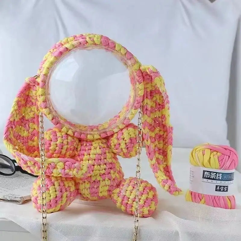 100g Tshirt Yarn Cloth Strip Crochet Thread Ball Hook Shoe Bag Cushion Floor Mat DIY Hand Woven Coarse Cloth Strip Thread