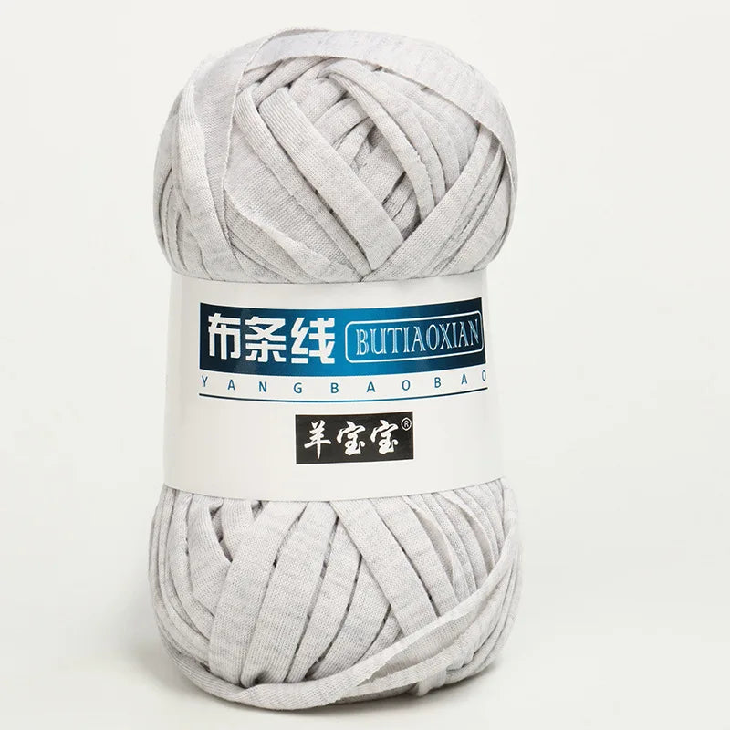 100g Tshirt Yarn Cloth Strip Crochet Thread Ball Hook Shoe Bag Cushion Floor Mat DIY Hand Woven Coarse Cloth Strip Thread