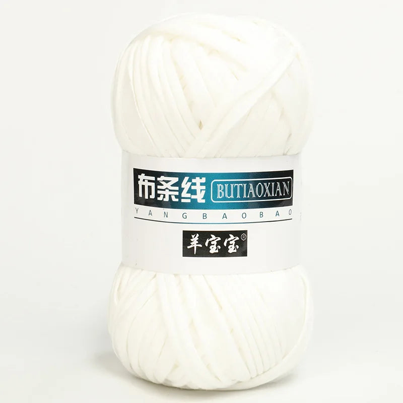 100g Tshirt Yarn Cloth Strip Crochet Thread Ball Hook Shoe Bag Cushion Floor Mat DIY Hand Woven Coarse Cloth Strip Thread