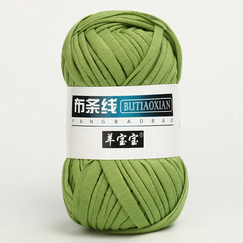 100g Tshirt Yarn Cloth Strip Crochet Thread Ball Hook Shoe Bag Cushion Floor Mat DIY Hand Woven Coarse Cloth Strip Thread