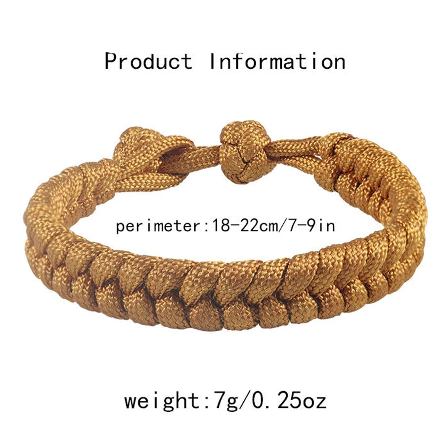 550 Paracord Rope Thread Knot Wrap Survival Bracelets Handmade Woven Braided Emergency Outdoor Multipurpose Women Men Jewelry