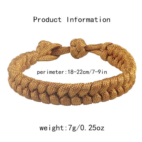 550 Paracord Rope Thread Knot Wrap Survival Bracelets Handmade Woven Braided Emergency Outdoor Multipurpose Women Men Jewelry