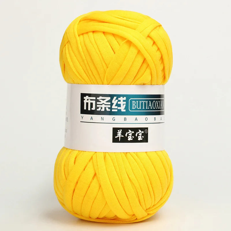 100g Tshirt Yarn Cloth Strip Crochet Thread Ball Hook Shoe Bag Cushion Floor Mat DIY Hand Woven Coarse Cloth Strip Thread