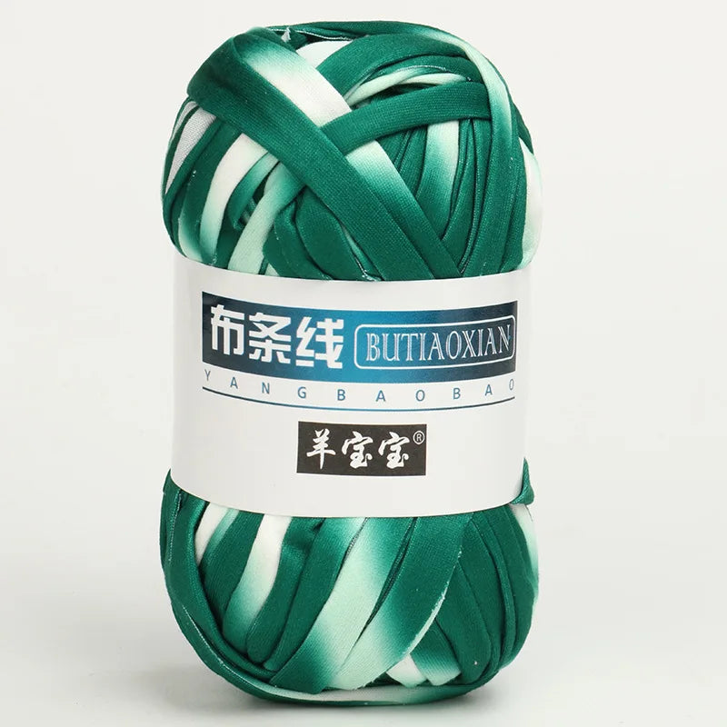 100g Tshirt Yarn Cloth Strip Crochet Thread Ball Hook Shoe Bag Cushion Floor Mat DIY Hand Woven Coarse Cloth Strip Thread